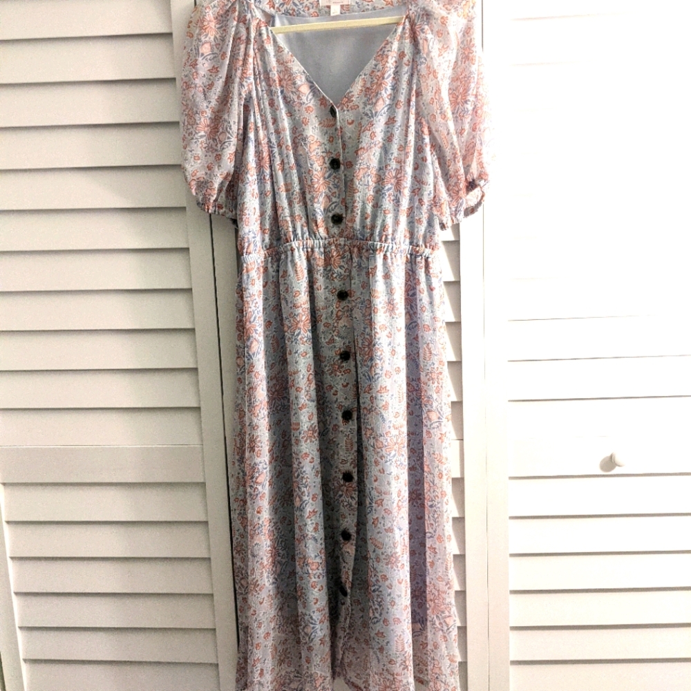 LC Lauren Conrad Midi Floral Dress